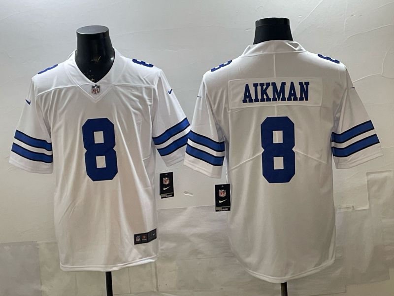 Men 2026 Dallas Cowboys #8 Aikman White 2th generations Nike Limited NFL Jersey style 01